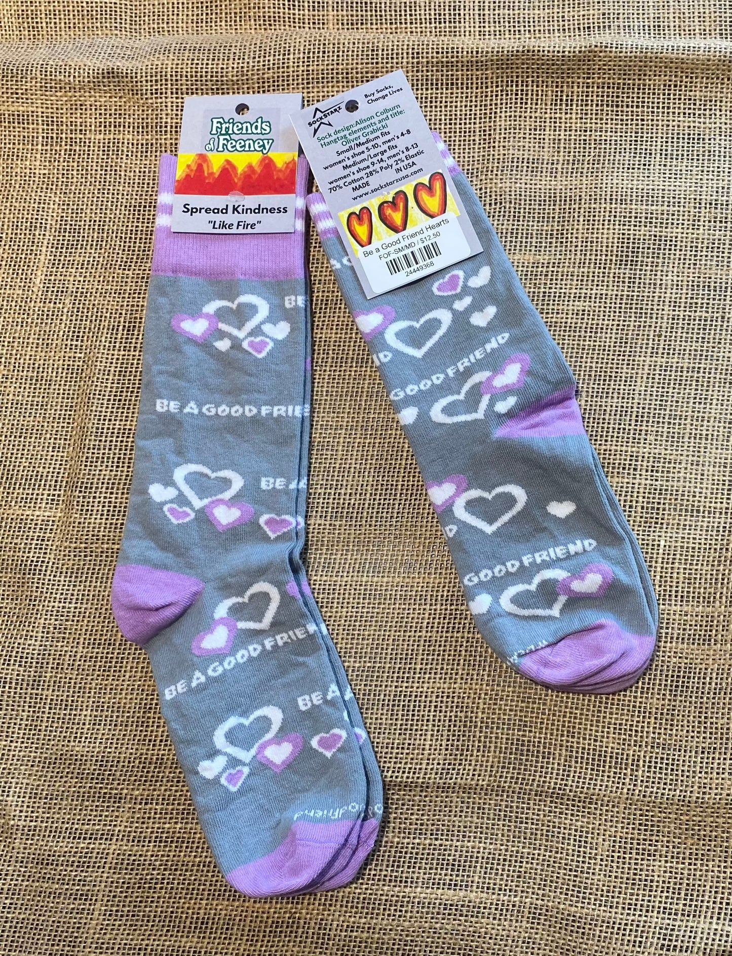 Spread Kindness Like Fire Custom Sock