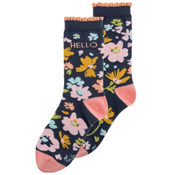 Hello Floral Ruffle crew